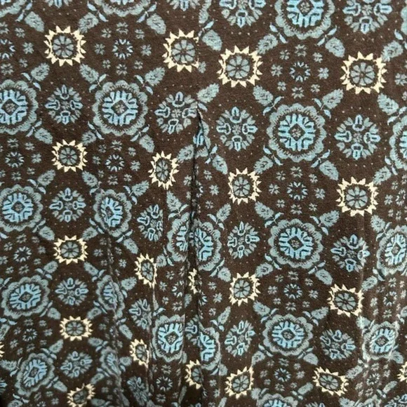 LUCKY BRAND Blue Floral Print V-Neck Button Front Top Size Small - "Linnie" - Picture 11 of 12